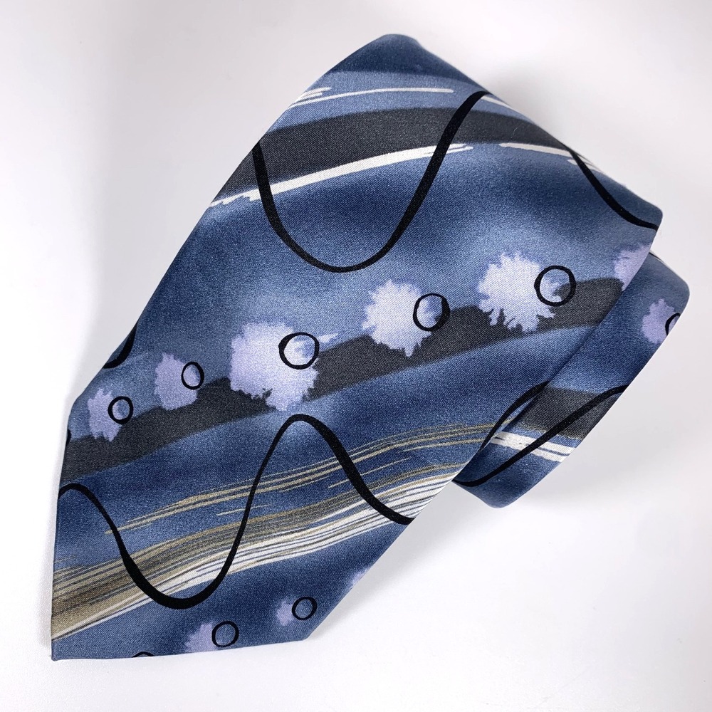 J. Garcia Mens Tie‎ Collection 47 South of the Border Silk Blue Silk Neckwear